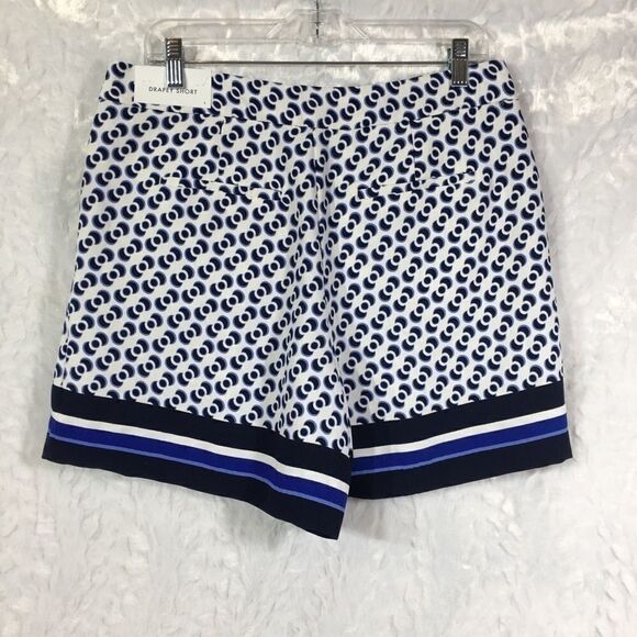 Ann Taylor Factory The Drapey Short sailor flat front printed shorts high waist - Picture 4 of 14